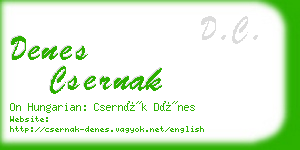 denes csernak business card